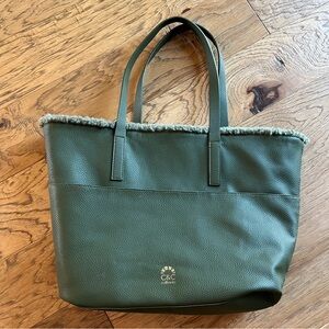 C&C California Aspen Sherpa-lined Reversible Tote Green